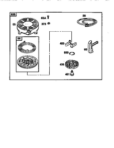 Rewind Starter Diagram and Parts List for 12H800  Briggs and Stratton Engine